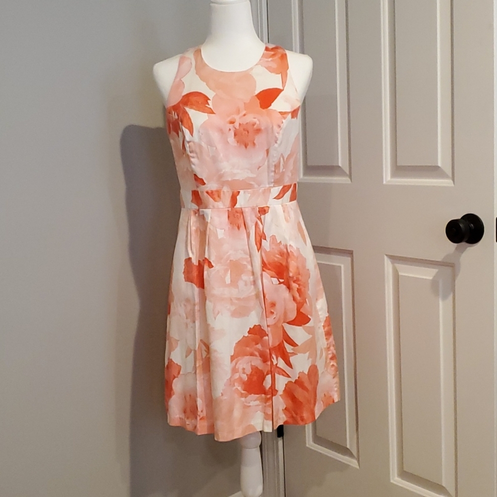 Floral A-line dress with pockets